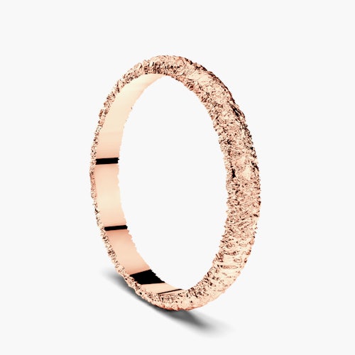 Obrączka partnerska Sign of Love®: różowe złoto, płaska, 2,6mm